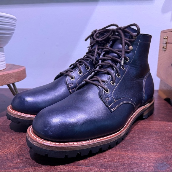 Truman Plain Toe 79 Last in Navy Horserump - Picture 2 of 15